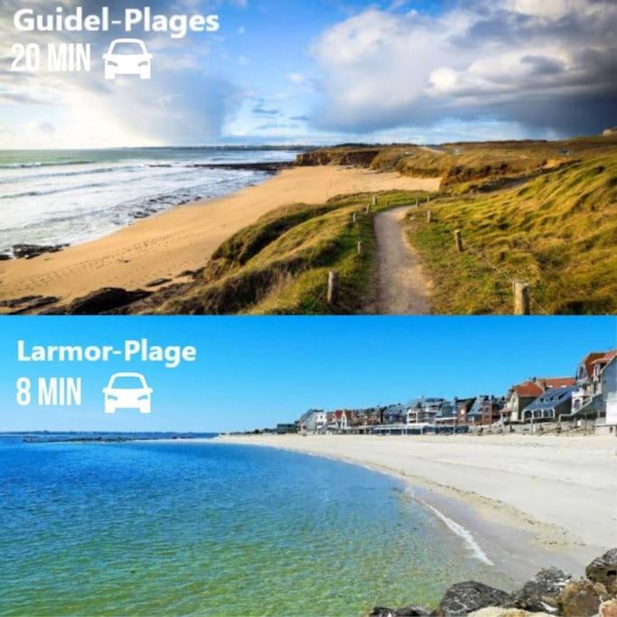 T3 Proche Centre Ville Gare Sncf Plage Avec Parkink Prive Lorient Zewnętrze zdjęcie